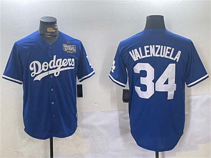 Los Angeles Dodgers #34 Toro Valenzuela Royal 2024 World Series Cool Base Stitched Baseball Jersey