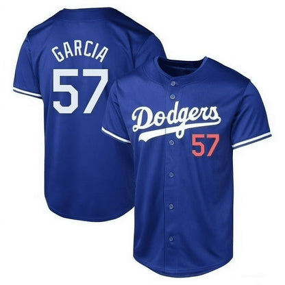 Los Angeles Dodgers #57 Luis Garcia Blue Cool Base Stitched Baseball Jersey