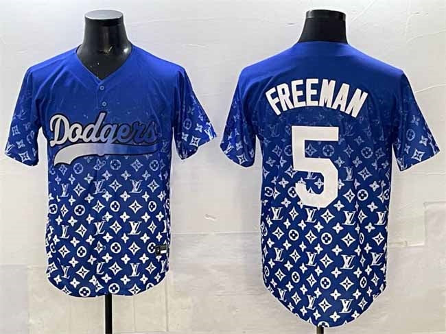Los Angeles Dodgers #5 Freddie Freeman Blue Limited Stitched Baseball Jersey