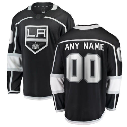 Custom LA.Kings Fanatics Branded Home Breakaway Black Stitched American Hockey Jerseys CROVYIE
