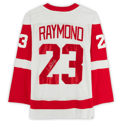 D.Red Wings #23 Lucas Raymond  Fanatics Authentic Autographed Jersey White Stitched American Hockey Jerseys CROVYIE