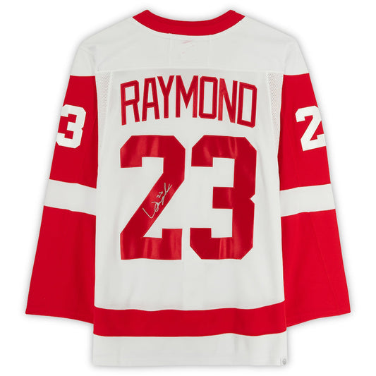 D.Red Wings #23 Lucas Raymond  Fanatics Authentic Autographed Jersey White Stitched American Hockey Jerseys CROVYIE