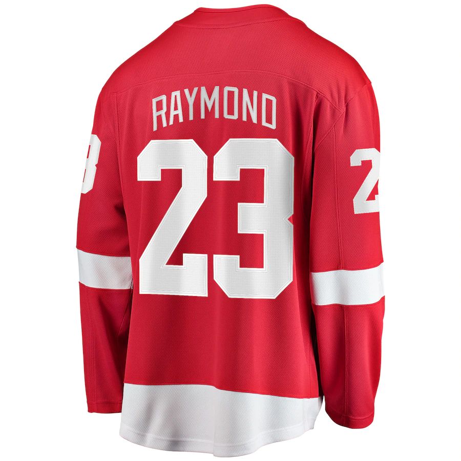D.Red Wings #23 Lucas Raymond Fanatics Branded Home Breakaway Player Jersey  Red Stitched American Hockey Jerseys CROVYIE
