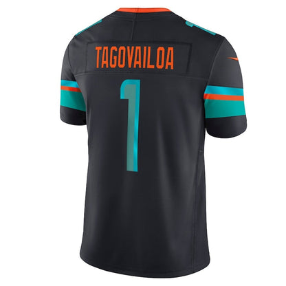 M.Dolphins #1 Tua Tagovailoa 2025 Rivalries Collection Limited Jersey-Nery - Pitch Blue Stitched American Football Jersey-Nerys