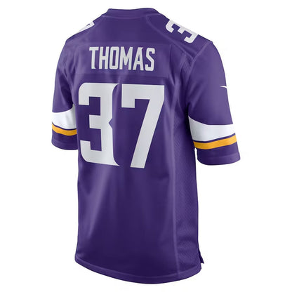 MN.Vikings #37 Tavierre Thomas Purple Team Game Stitched American Football Jerseys