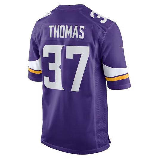 MN.Vikings #37 Tavierre Thomas Purple Team Game Stitched American Football Jerseys