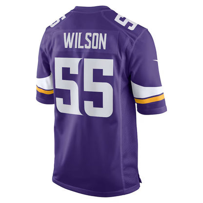 MN.Vikings #55 Eric Wilson Purple Team Game Stitched American Football Jerseys