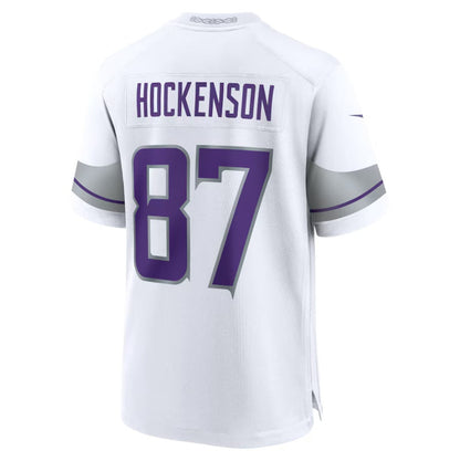 MN.Vikings #87 T.J. Hockenson White Alternate Game Stitched American Football Jerseys