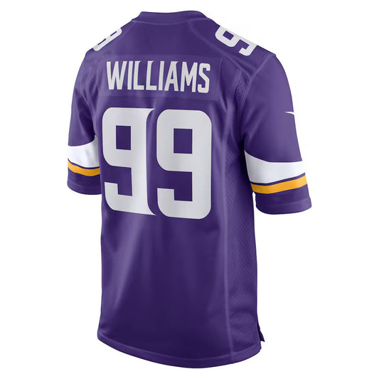 MN.Vikings #99 Elijah Williams Purple Team Game Stitched American Football Jerseys