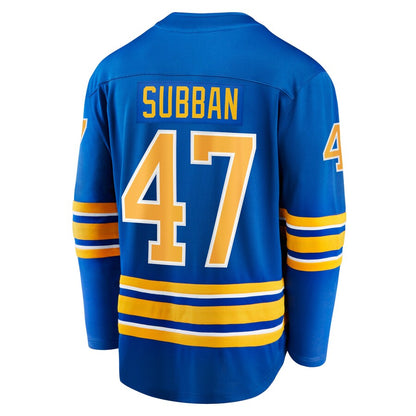 B.Sabres #47 Malcolm Subban Fanatics Branded Home Breakaway Player Jersey Royal Stitched American Hockey Jerseys CROVYIE