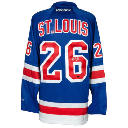 NY.Rangers #26 Martin St. Louis Fanatics Authentic Autographed Reebok Blue Stitched American Hockey Jerseys CROVYIE