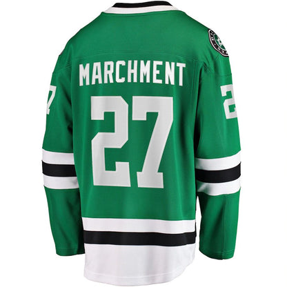 D.Stars #27 Mason Marchment Fanatics Branded Home Breakaway Player Jersey Kelly Green Stitched American Hockey Jerseys CROVYIE