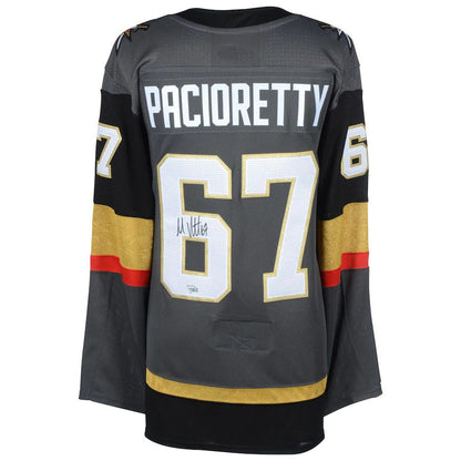 V.Golden Knights #67 Max Pacioretty Fanatics Authentic Autographed Black Gray Hockey Jerseys CROVYIE