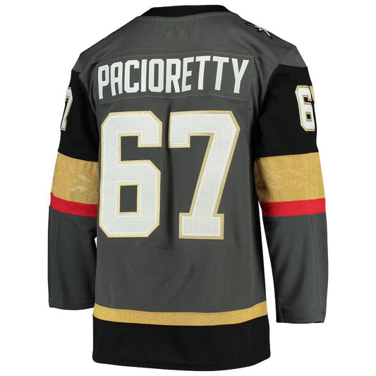 V.Golden Knights #67 Max Pacioretty Alternate Authentic Player Jersey Gray Hockey Jerseys CROVYIE