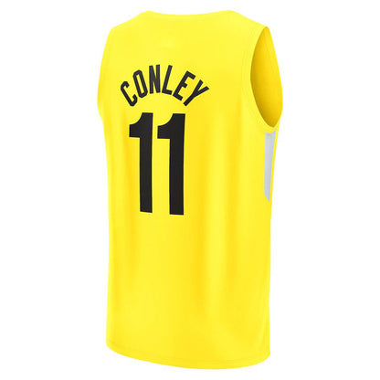 U.Jazz #11 Mike Conley Fanatics Branded 2022-23 Fast Break Replica Jersey Icon Edition Yellow Stitched American Basketball Jersey