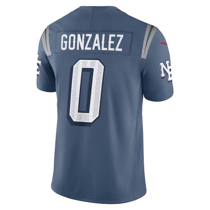 NE.Patriots #0 Christian Gonzalez 2025 Rivalries Collection Limited Jersey-Nery - Storm Blue Stitched American Football Jersey-Nerys