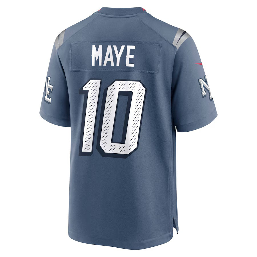 NE.Patriots #10 Drake Maye 2025 Rivalries Collection Game Jersey-Nery - Storm Blue Stitched American Football Jersey-Nerys
