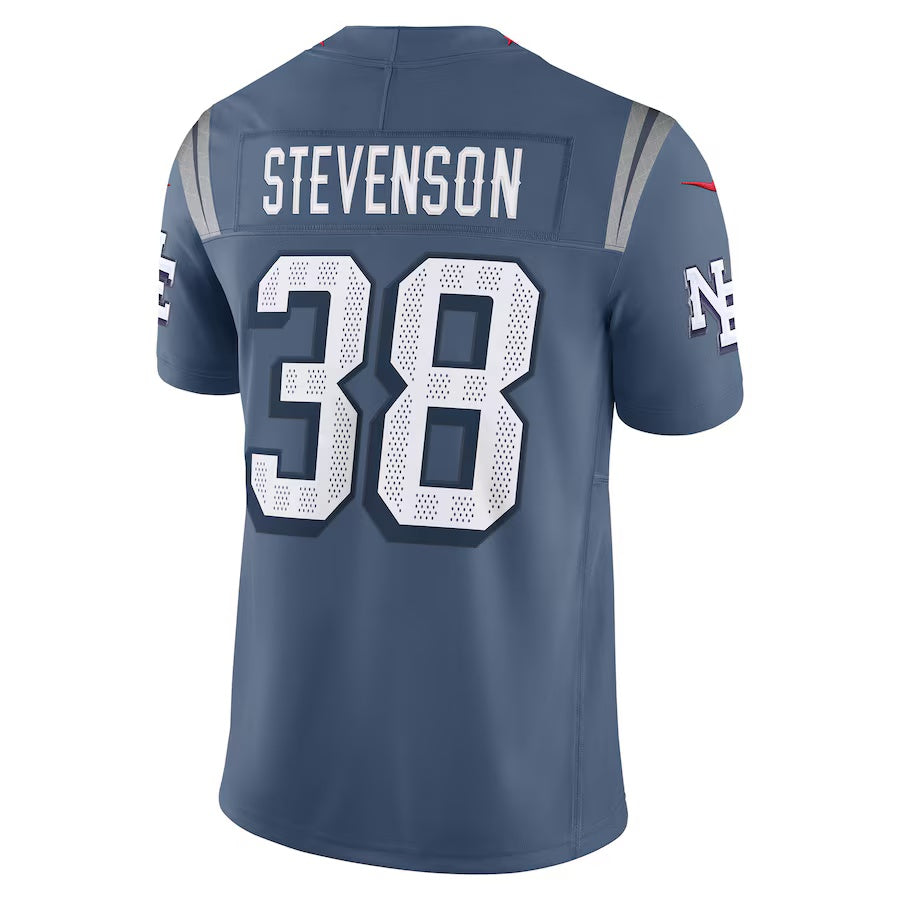 NE.Patriots #38 Rhamondre Stevenson 2025 Rivalries Collection Limited Jersey-Nery - Storm Blue Stitched American Football Jersey-Nerys
