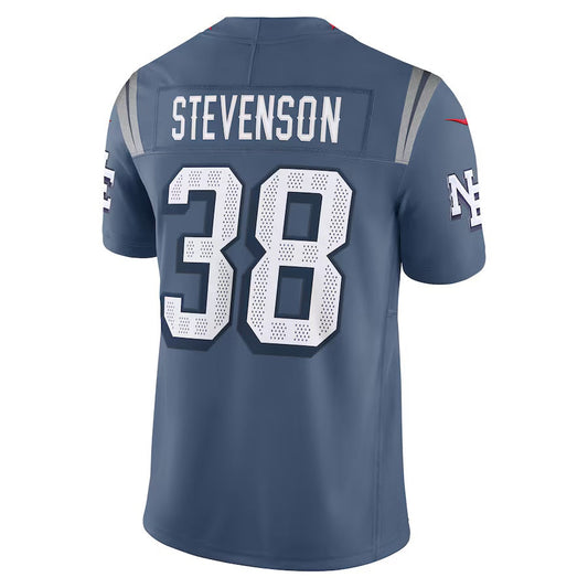 NE.Patriots #38 Rhamondre Stevenson 2025 Rivalries Collection Limited Jersey-Nery - Storm Blue Stitched American Football Jersey-Nerys