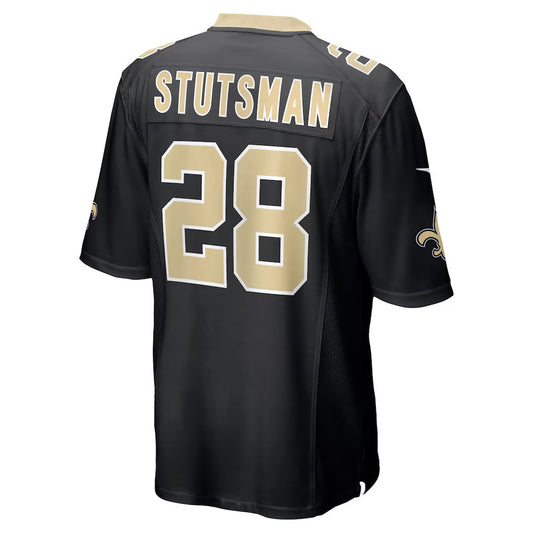 NO.Saints #28 Danny Stutsman Black Team Game Stitched American Football Jersey