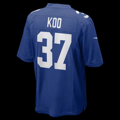 NY.Giants #37 Younghoe Koo Royal Team Game Stitched American Football Jerseys