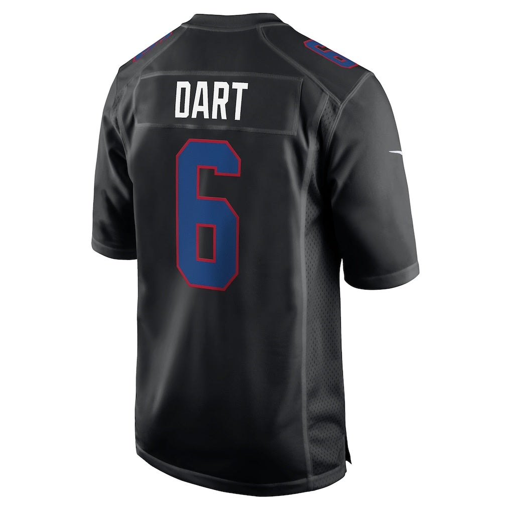 NY.Giants #6 Jaxson Dart Carbon Black Fashion Game Stitched American Football Jerseys