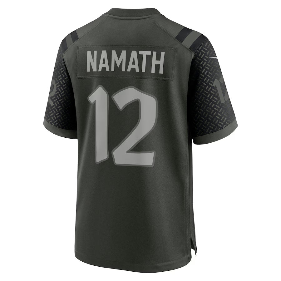 NY.Jets #12 Joe Namath 2025 Rivalries Collection Retired Player Game Jersey-Nery - Gotham Green Stitched American Football Jersey-Nerys