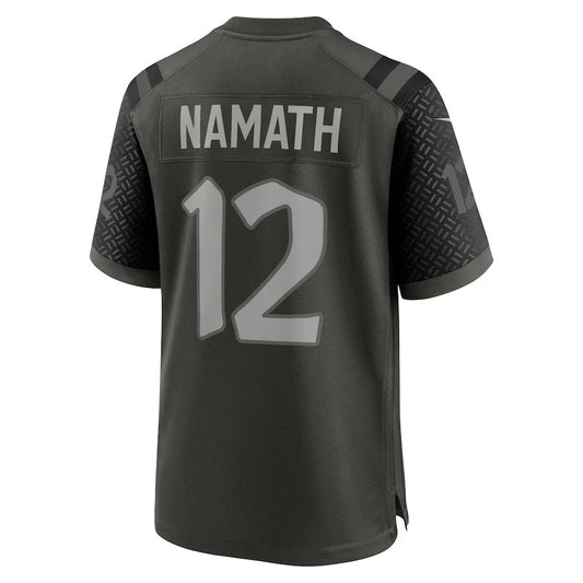 NY.Jets #12 Joe Namath 2025 Rivalries Collection Retired Player Game Jersey-Nery - Gotham Green Stitched American Football Jersey-Nerys
