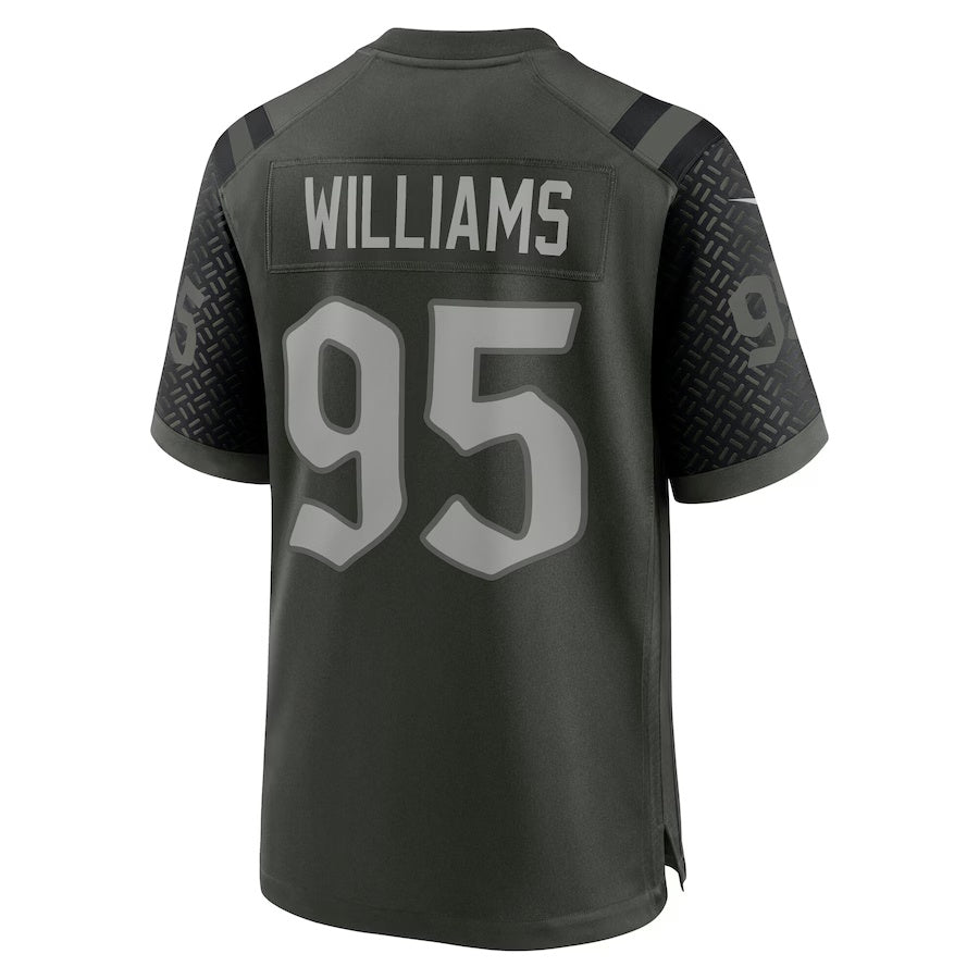 NY.Jets #95 Quinnen Williams 2025 Rivalries Collection Game Jersey-Nery - Gotham Green Stitched American Football Jersey-Nerys