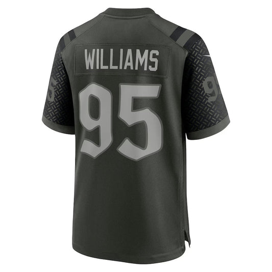NY.Jets #95 Quinnen Williams 2025 Rivalries Collection Game Jersey-Nery - Gotham Green Stitched American Football Jersey-Nerys