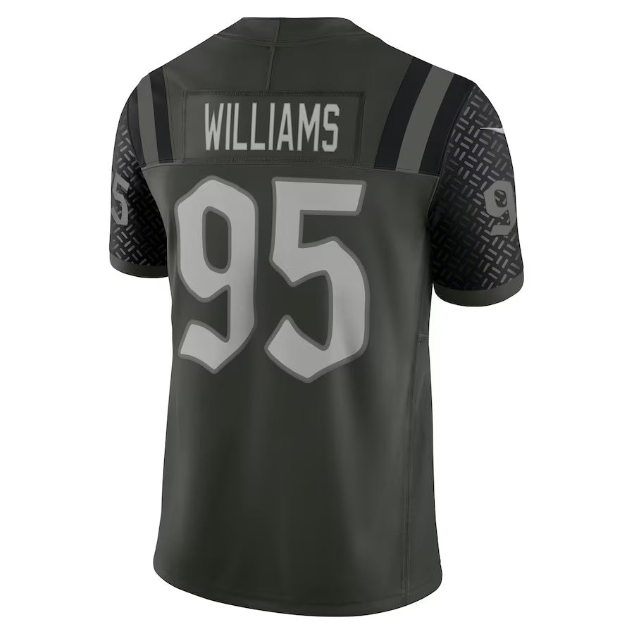 NY.Jets #95 Quinnen Williams 2025 Rivalries Collection Limited Jersey-Nery - Gotham Green Stitched American Football Jersey-Nerys