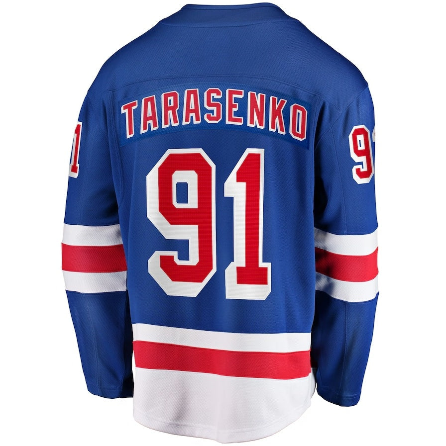 NY.Rangers #91 Vladimir Tarasenko Fanatics Premier Breakaway Player Jersey - Royal Stitched American Hockey Jerseys CROVYIE