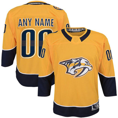 Custom N.Predators Home Premier Gold Stitched American Hockey Jerseys CROVYIE