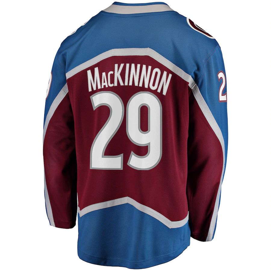 C.Avalanche #29 Nathan MacKinnon Fanatics Branded Breakaway Player Jersey Burgundy Stitched American Hockey Jerseys CROVYIE