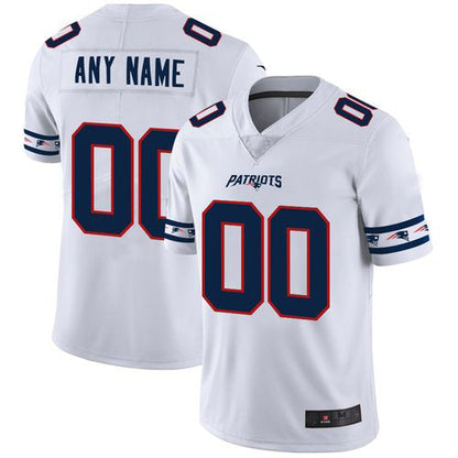 NE.Patriots Custom White Team Logo Vapor Limited Jersey Football Jerseys