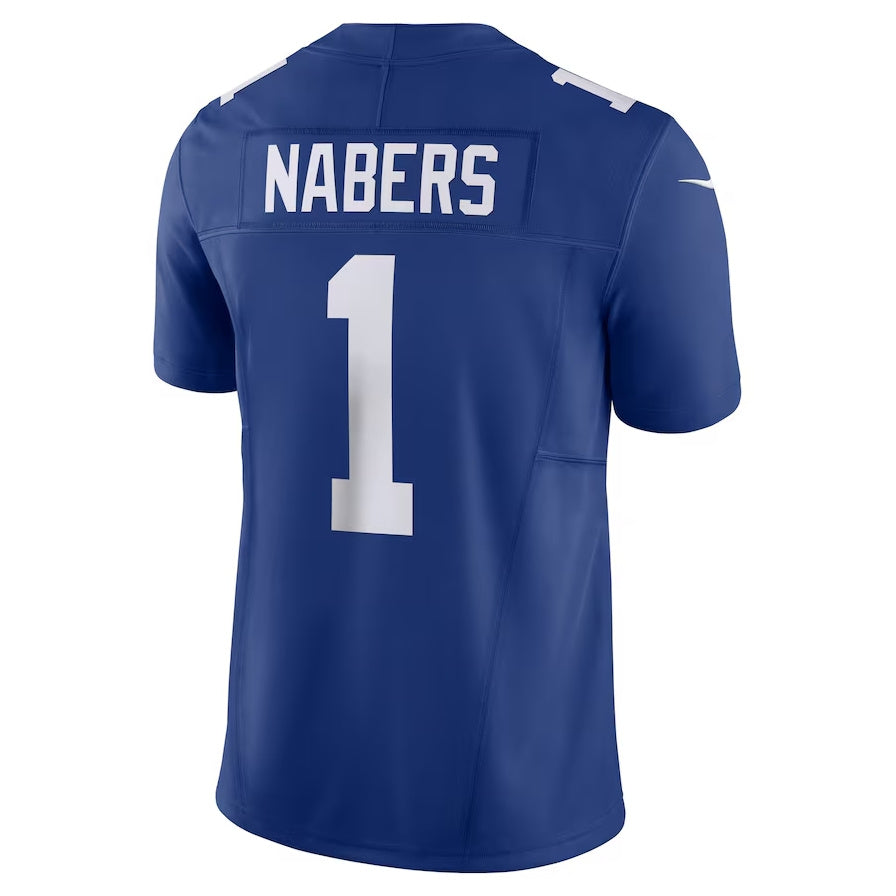 NY.Giants #1 Malik Nabers Royal Vapor F.U.S.E. Limited American Football Jerseys