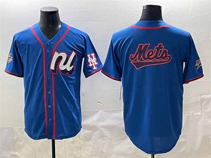New York Mets National League Team Big Logo Blue 2025 All-Star Edition Limited Stitched Baseball Jersey