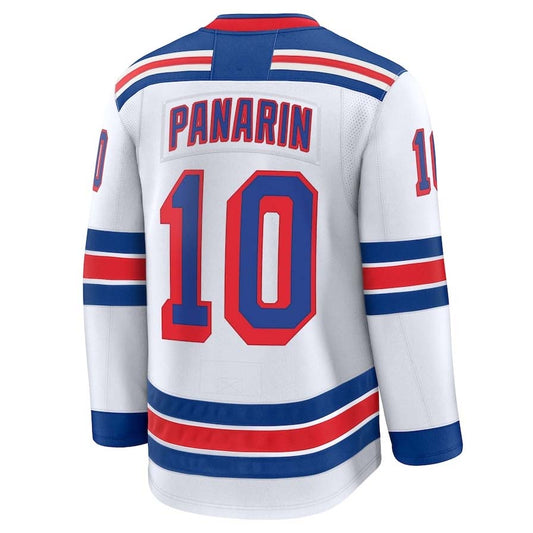 NY.Rangers #10 Artemi Panarin Fanatics Away Premium Jersey - White Stitched American Hockey Jerseys CROVYIE