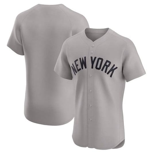 New York Yankees Road Elite Jersey - Gray Stitched Baseball Jersey