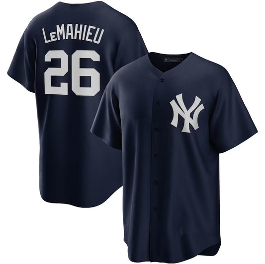 New York Yankees #26 DJ LeMahieu Alternate Replica Player Jersey - Navy Stitched Baseball Jersey