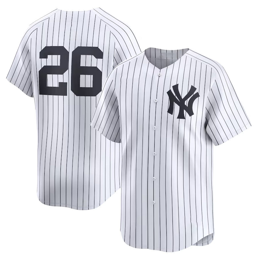 New York Yankees #26 DJ LeMahieu Home Limited Player Jersey - White Stitched Baseball Jersey