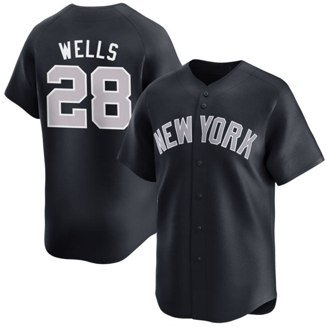 New York Yankees #28 Austin Wells Navy 2025 Alternate Limited Stitched Baseball Jersey