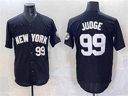 New York Yankees #99 Aaron Judge Black Limited Stitched Baseball Jersey