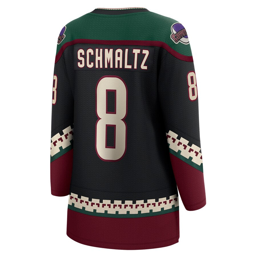 A.Coyotes #8 Nick Schmaltz Fanatics Branded Home Breakaway Player Jersey Black Stitched American Hockey Jerseys CROVYIE