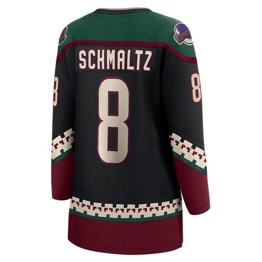 A.Coyotes #8 Nick Schmaltz Fanatics Branded Home Breakaway Player Jersey Black Stitched American Hockey Jerseys CROVYIE