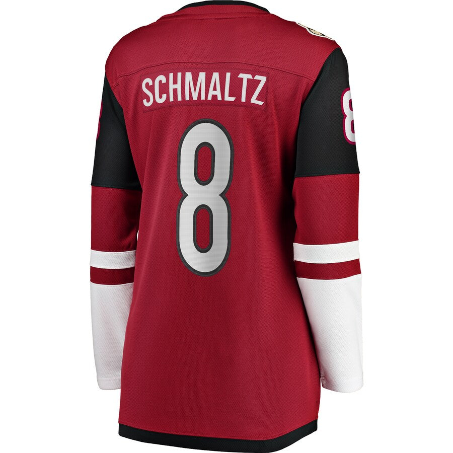 A.Coyotes #8 Nick Schmaltz Fanatics Branded Home Breakaway Player Jersey Garnet Stitched American Hockey Jerseys CROVYIE