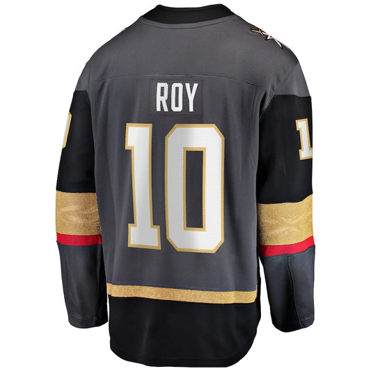 V.Golden Knights #10 Nicolas Roy Fanatics Branded Home Breakaway Player Jersey Gray Hockey Jerseys CROVYIE