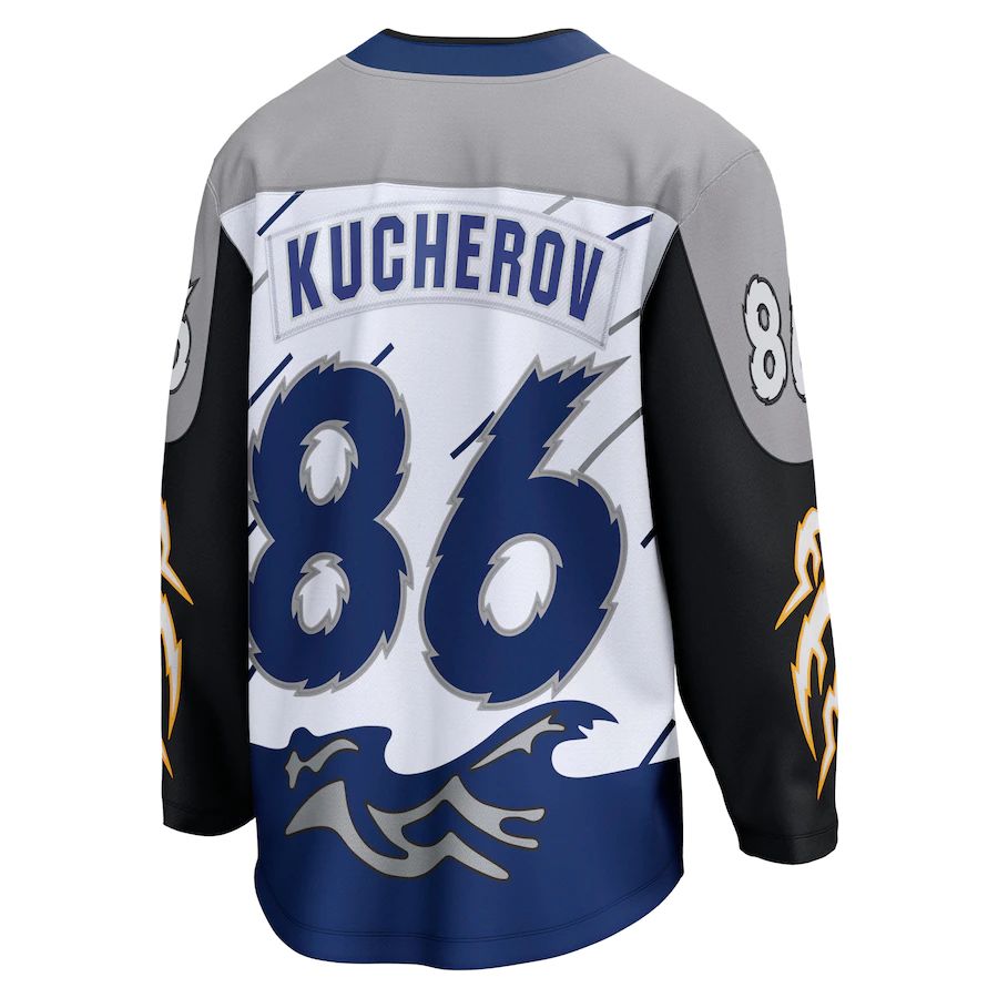 TB.Lightning #86 Nikita Kucherov Fanatics Branded Special Edition 2.0 Breakaway Player Jersey White Stitched American Hockey Jerseys CROVYIE