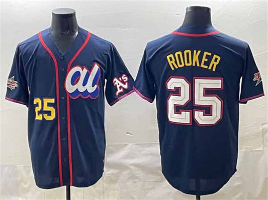 Oakland Athletics American League #25 Brent Rooker Navy 2025 All-Star Edition Limited Stitched Baseball Jersey