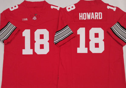 O.State Buckeyes #18 Will Howard Red 2025 F.U.S.E. Limited Stitched  Football American College Jerseys